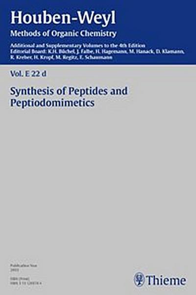 Houben-Weyl Methods of Organic Chemistry Vol. E 22d, 4th Edition Supplement