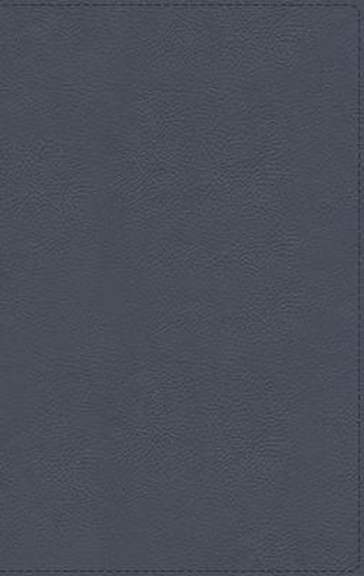 Nbla, Biblia de Estudio Macarthur, Piel Genuina, Azul Pizarra, Interior a DOS Colores, Comfort Print