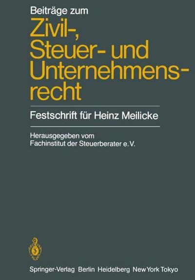 Beiträge zum Zivil-, Steuer- und Unternehmensrecht