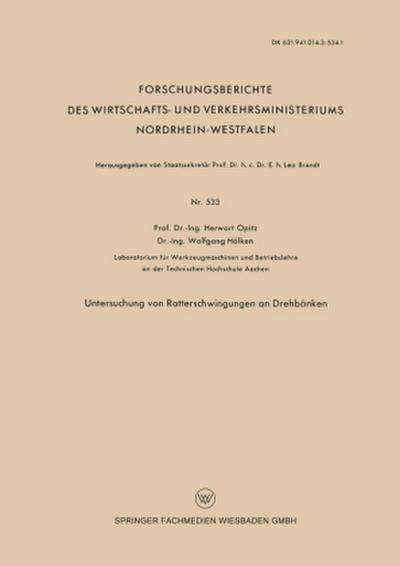 Untersuchung von Ratterschwingungen an Drehbänken