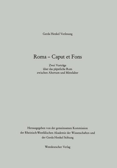 Roma — Caput et Fons