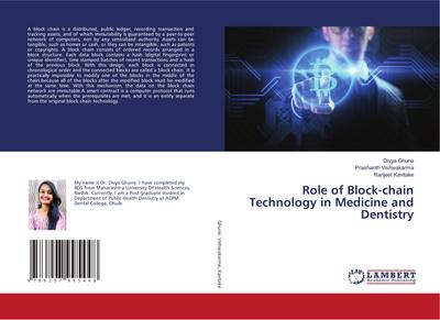Role of Block-chain Technology in Medicine and Dentistry