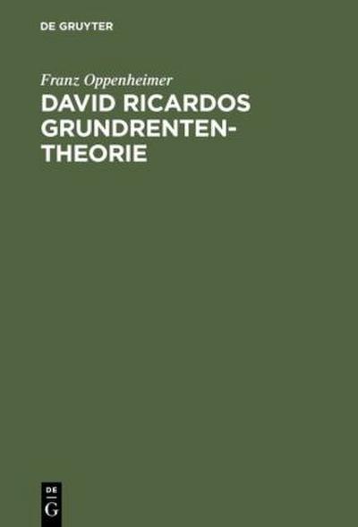 David Ricardos Grundrententheorie