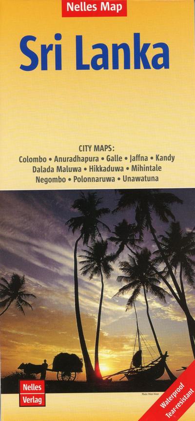 Nelles Map Sri Lanka Polyart-Ausgabe 1:500.000