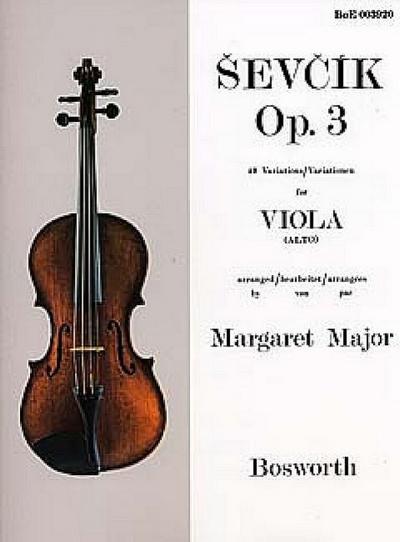 Sevcik for Viola, Opus 3: 40 Variations - Otakar Sevcik