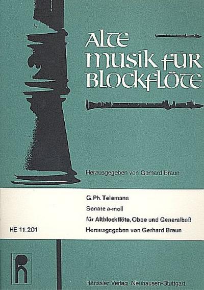 Sonate a-Mollfür Altblockflöte, Oboe und Bc