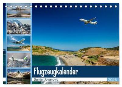 Flugzeugkalender 2026 (Tischkalender 2026 DIN A5 quer), CALVENDO Monatskalender