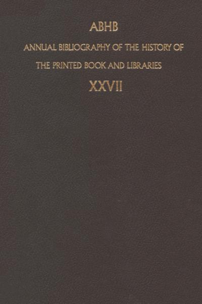 Annual Bibliography of the History of the Printed Book and Libraries