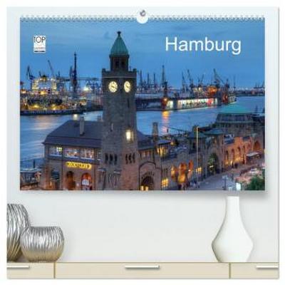 Hamburg (hochwertiger Premium Wandkalender 2026 DIN A2 quer), Kunstdruck in Hochglanz