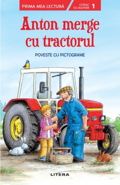 Anton merge cu tractorul