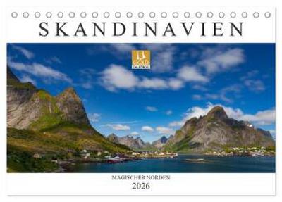 Skandinavien: Magischer Norden (Tischkalender 2026 DIN A5 quer), CALVENDO Monatskalender
