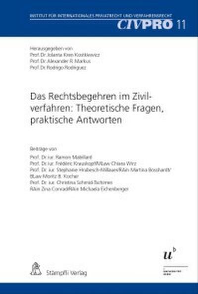 Das Rechtsbegehren im Zivilverfahren: Theoretische Fragen, praktische Antworten