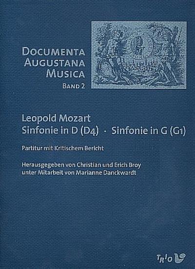 Sinfonie D-Dur und Sinfonie G-Durfür Kammerorchester,  Partitur und kritischer Bericht