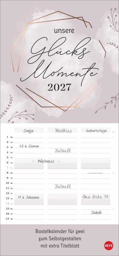 Kreativ-Planer für zwei Glücksmomente 2027