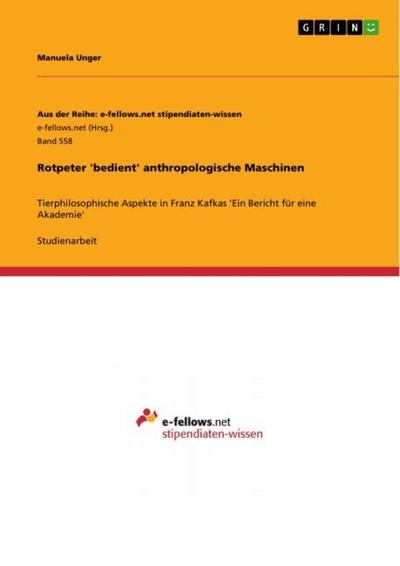 Rotpeter 'bedient' anthropologische Maschinen - Manuela Unger