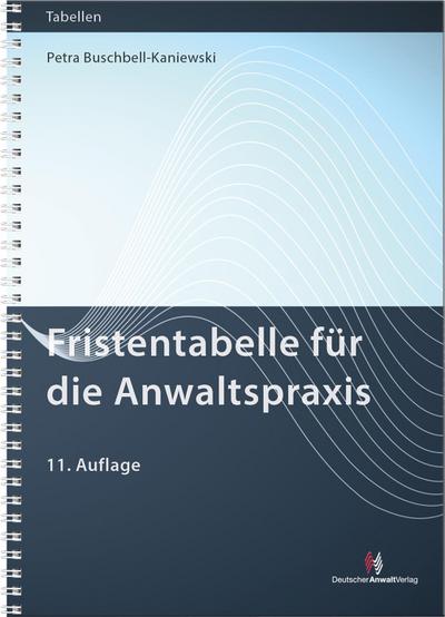 Fristentabelle für die Anwaltspraxis