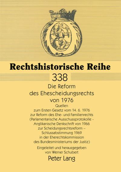 Die Reform des Ehescheidungsrechts von 1976