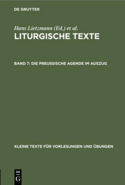 Die Preussische Agende im Auszug