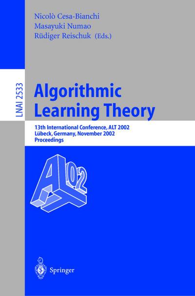 Algorithmic Learning Theory