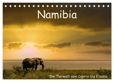 Namibia - Die Tierwelt vom Caprivi bis Etosha (Tischkalender 2026 DIN A5 quer), CALVENDO Monatskalender