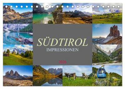 Südtirol Impressionen (Tischkalender 2026 DIN A5 quer), CALVENDO Monatskalender