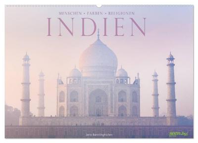 Indien: Menschen ¿ Farben ¿ Religionen (Wandkalender 2024 DIN A2 quer), CALVENDO Monatskalender