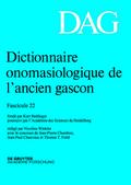 Dictionnaire onomasiologique de l’ancien gascon (DAG). Fascicule 22