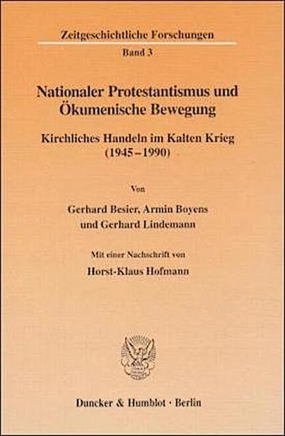 Nationaler Protestantismus und Ökumenische Bewegung