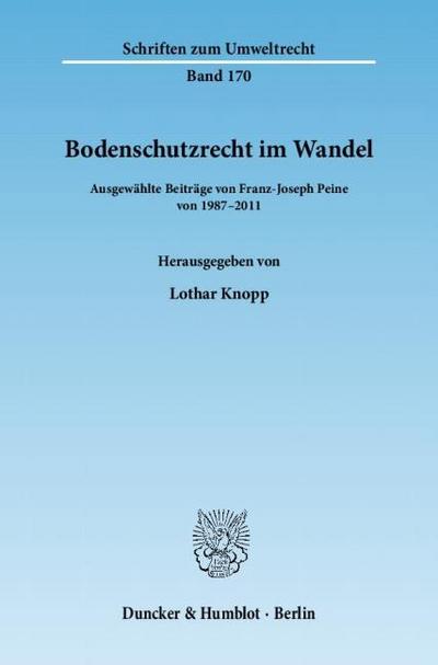 Bodenschutzrecht im Wandel
