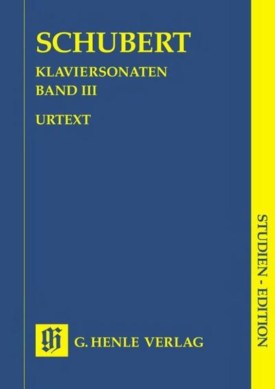 Franz Schubert - Klaviersonaten, Band III (Frühe und unvollendete Sonaten). Bd.3