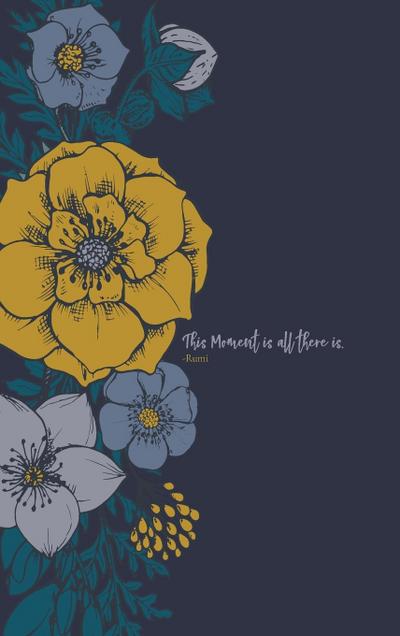 Undated Planner ¿ Diary ¿ Journal ¿ Rumi ¿ Grey Floral