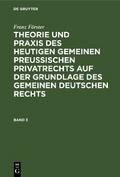 Franz Förster: Theorie und Praxis des heutigen gem