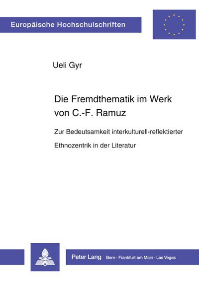 Die Fremdthematik im Werk von C.-F. Ramuz