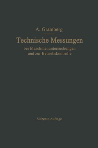 Technische Messungen bei Maschinenuntersuchungen und zur Betriebskontrolle