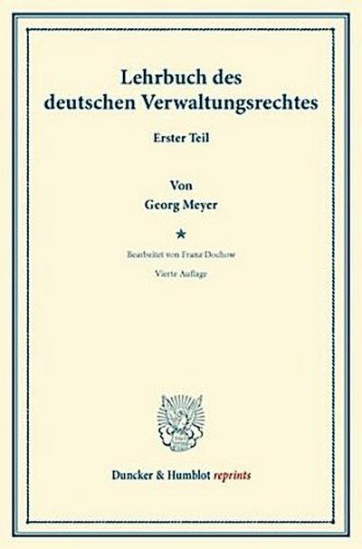 Lehrbuch des deutschen Verwaltungsrechts