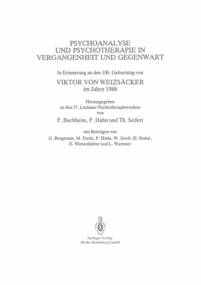 Psychoanalyse und Psychotherapie in der Vergangenheit und Gegenwart