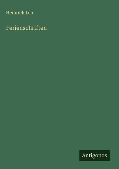 Ferienschriften