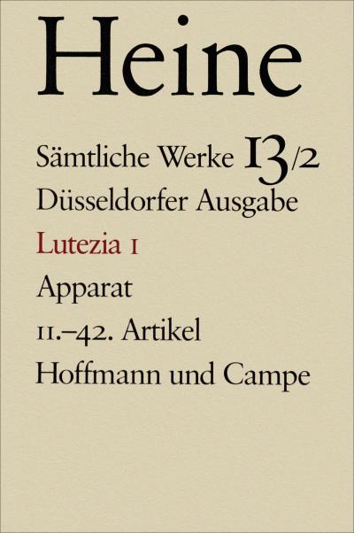 Heine, H: Saemtl. Werke 13/2