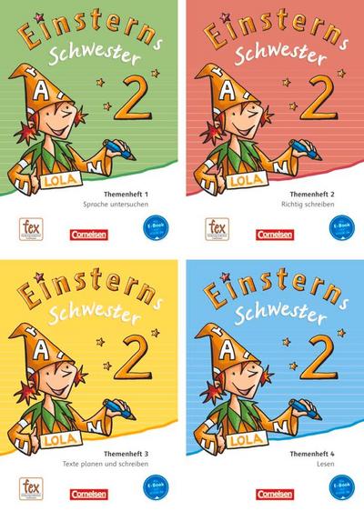 Einsterns Schwester - Sprache und Lesen 2. Schuljahr. Themenhefte 1-4 und Projektheft mit Schuber. Leihmaterial