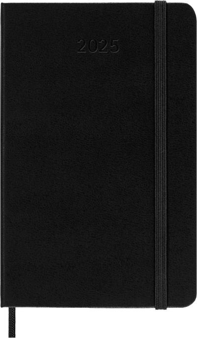 Moleskine Classic 12 Month 2025 Weekly Vertical Planner, Hard Cover, Pocket (3.5" x 5.5"), Black, 144 pages