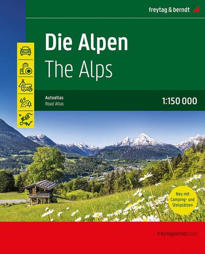 Die Alpen, Straßenatlas 1:150.000, freytag & berndt