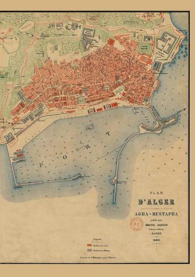 Carnet Ligné Plan d’Alger, Jourdan, 1888