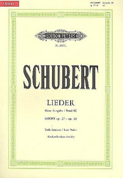 Lieder 3 - Neue Ausgabe, op. 37 bis op. 80, tiefe Stimme