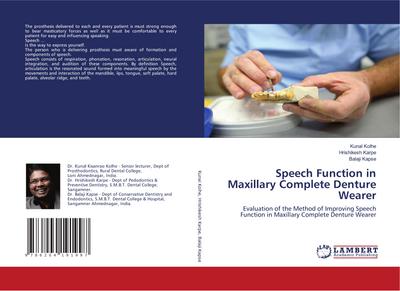 Speech Function in Maxillary Complete Denture Wearer