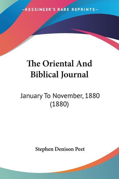 The Oriental And Biblical Journal