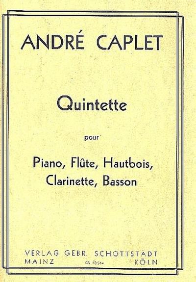 Quintettefür Flöte, Oboe, Klarinette, Fagott und Klavier