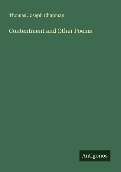 Contentment and Other Poems