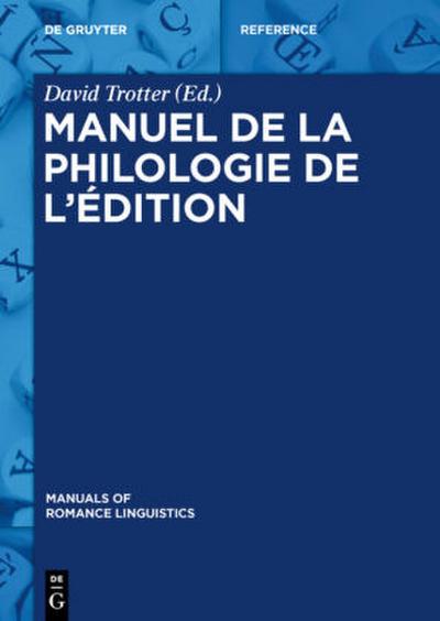 Manuel de la philologie de l’édition