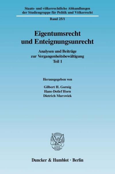 Eigentumsrecht und Enteignungsunrecht
