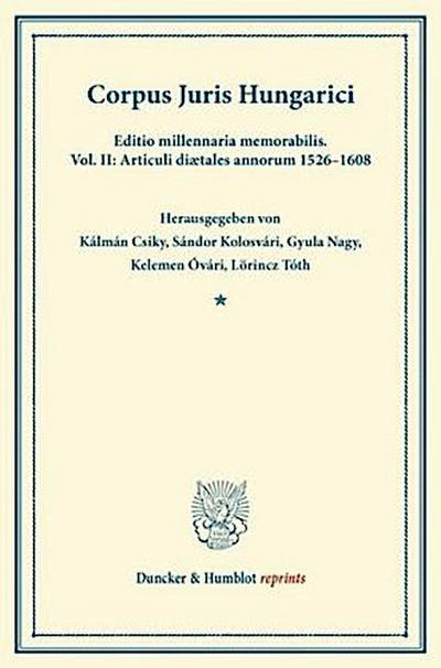 Corpus Juris Hungarici.